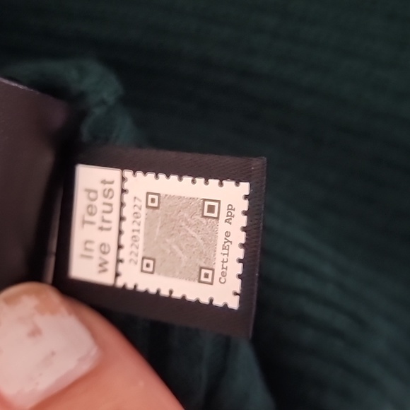 TED BAKER NWT CASHMERE BLEND FOREST GREEN CREW NECK SIDE SPLIT SWEATER - Picture 7 of 8